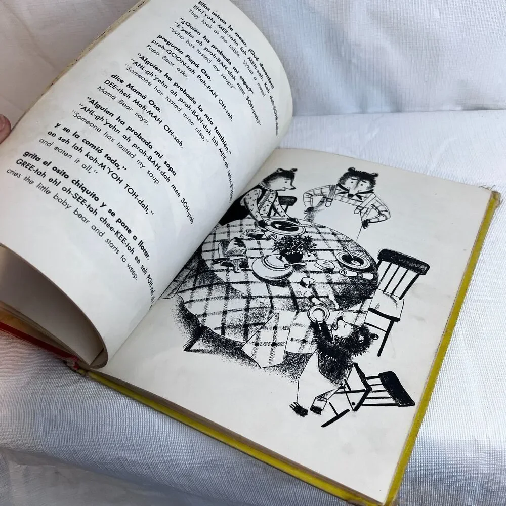 1959 BERLITZ SPANISH FOR CHILDREN Three Bears & Little Red Riding Hood Hardback - Picture 7 of 12